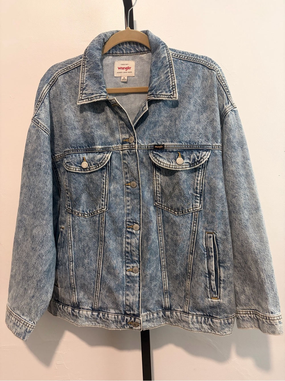 Vintage Wrangler Blue Denim Jacket - Women's Classic Trucker XL EUC